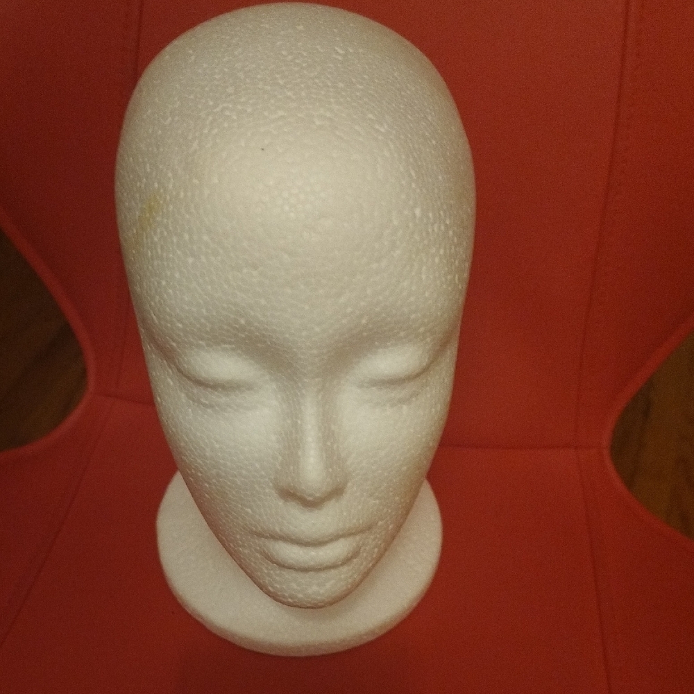 White Styrofoam Mannequin Head